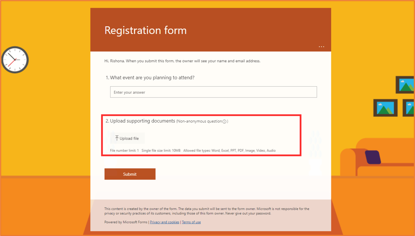 Email a link to a file that has been uploaded via Microsoft Forms ...