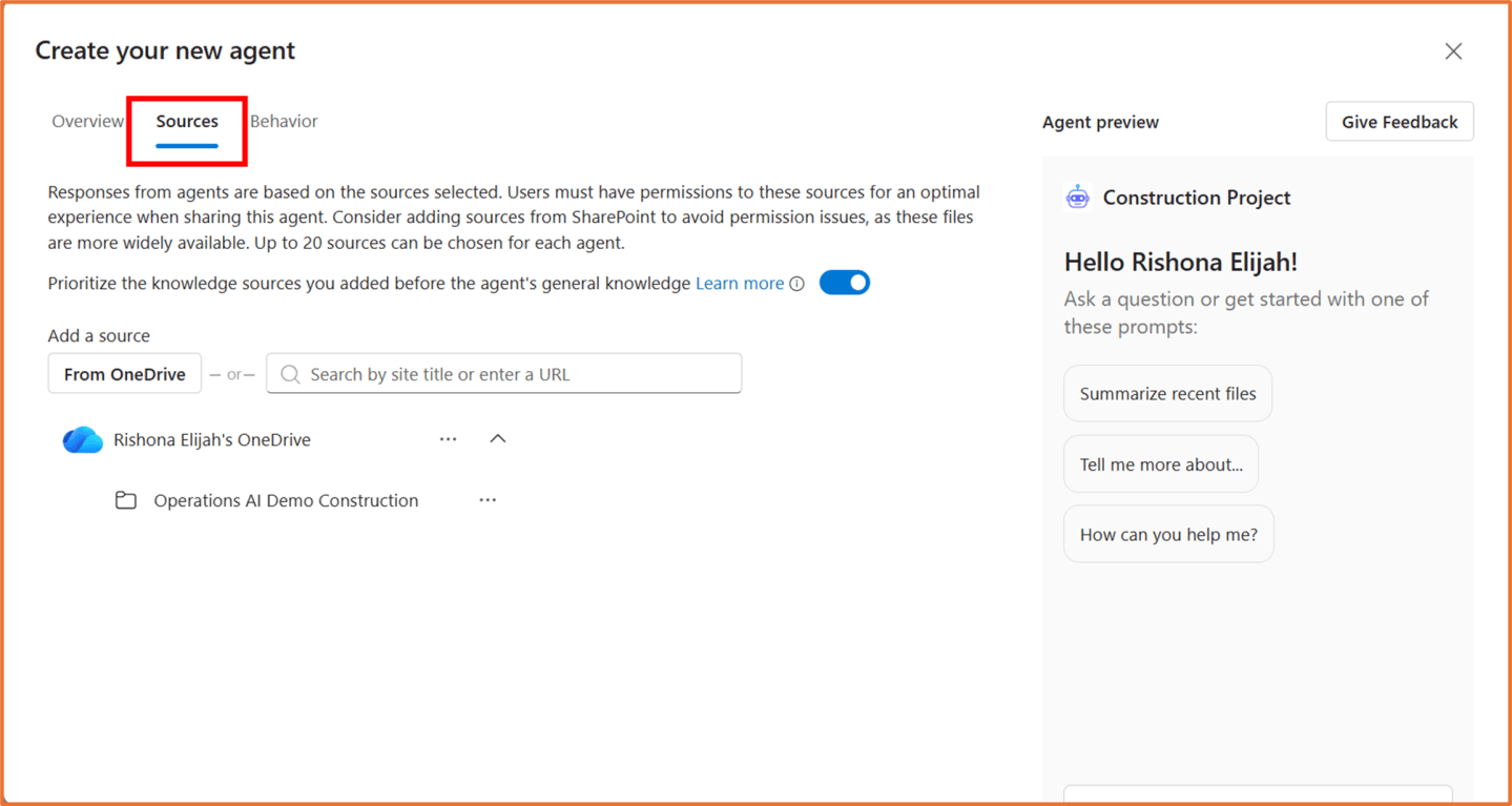 Create and share an agent from OneDrive – Rishona Elijah